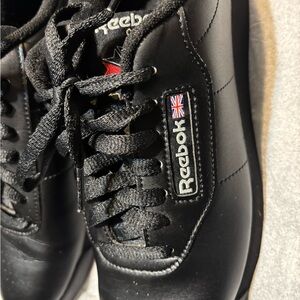 Reebok Princess Black Leather Sneakers